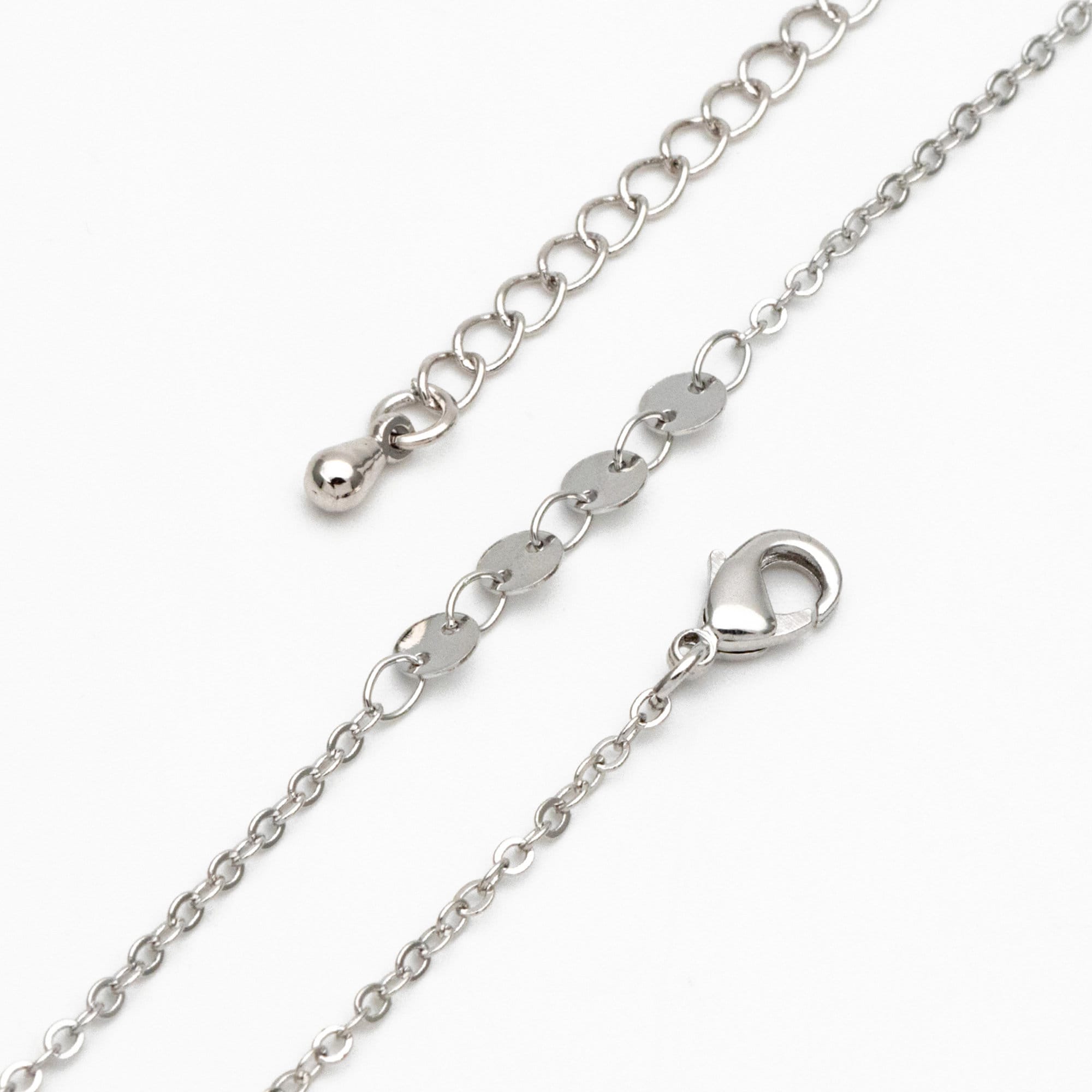 Gold/ Silver/ Rose Gold Disc Chains 4mm, Finished Bracelet/ Anklet/ Necklace with Extender, Ready to Wear (#LK-190)